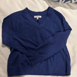 Banana Republic Women's Deep Indigo V-Neck Merino Sweater